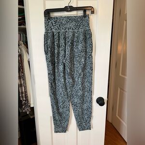 ATHLETA Blue and Black Patterned JOGGERS